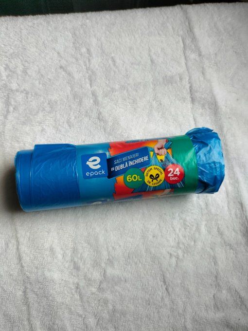 Rouleau 24 sacs poubelle 60L