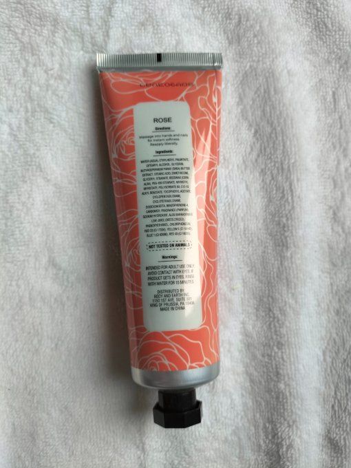 Crème pour les mains senteur rose
