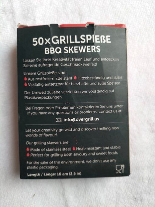 50 piques à brochette