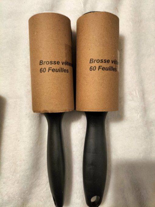 Lot de 2 rouleaux de 60 feuilles adhésives pour vêtements
