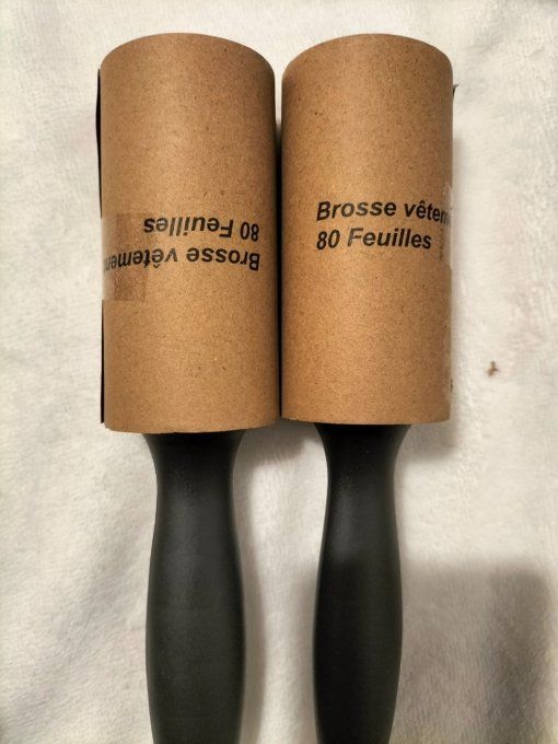 Lot de 2 rouleaux de 80 feuilles adhésives pour vêtements