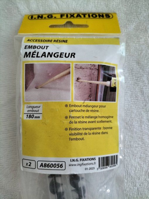 Lot 2 embouts mélangeurs I.N.G fixation