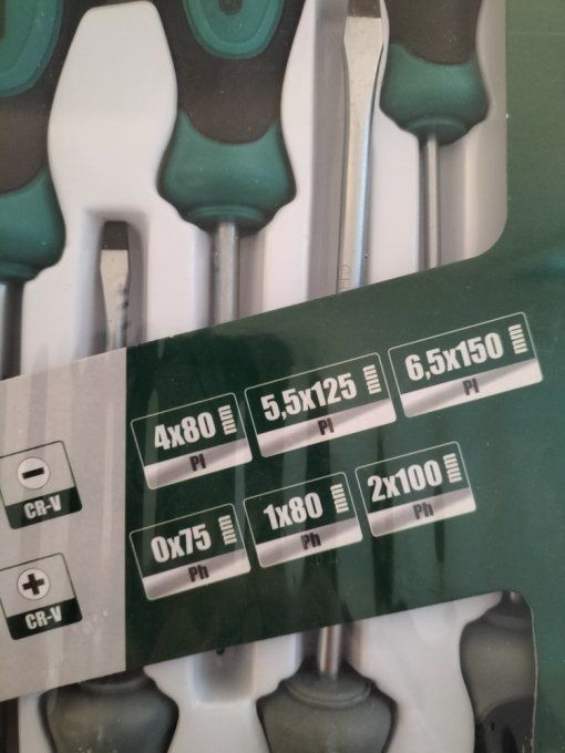 Lot de 6 tournevis