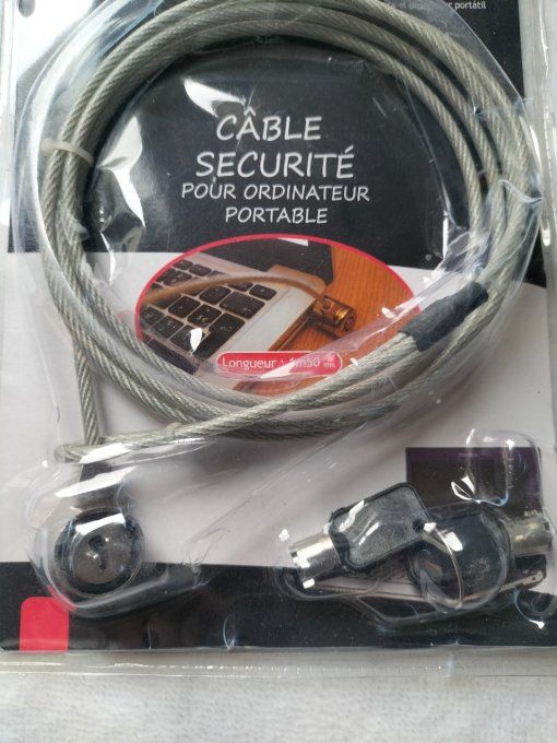 Câble de sécurité pour ordinateur portable
