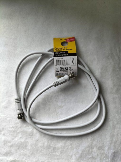 Cable fiche F male / male