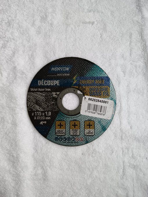 Disque à découper métaux 115x1x22.23 mm