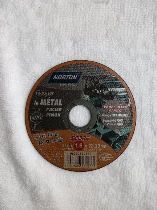 Disque à découper métaux 115x1.6x22.23 mm