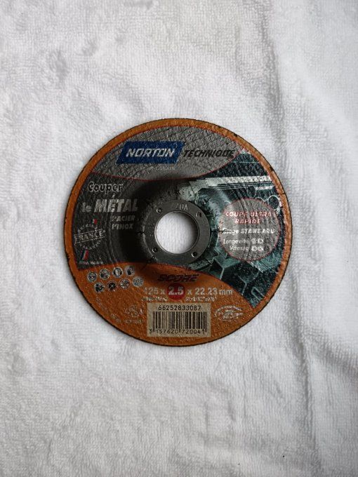 Disque à tronçonner métaux 125x2.5x22.23 mm