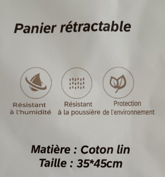 Panier de rangement souple rond