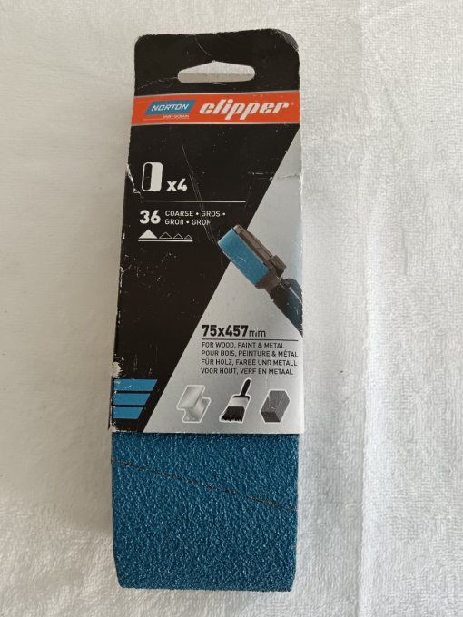 Bande abrasive 75x457mm ( lot de 4 ) 