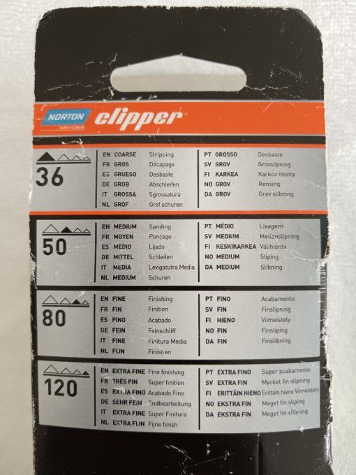 Bande abrasive 75x457mm ( lot de 4 ) 