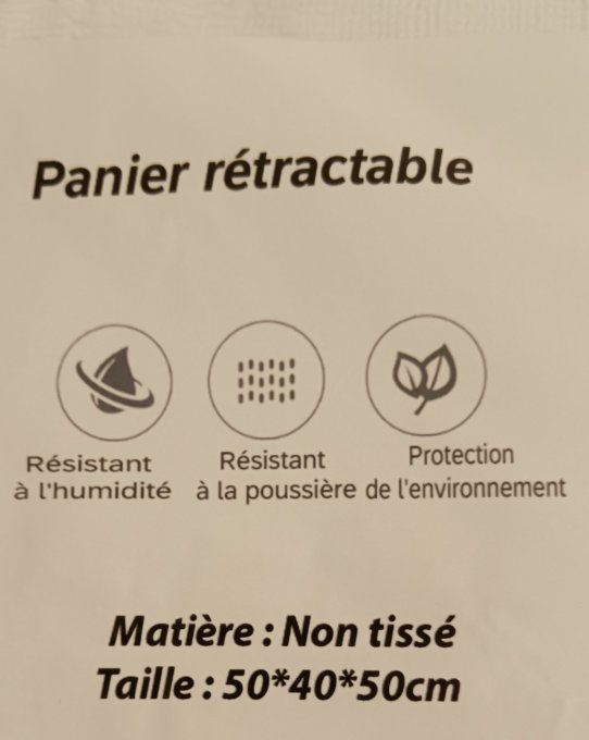 Panier de rangement souple rectangle