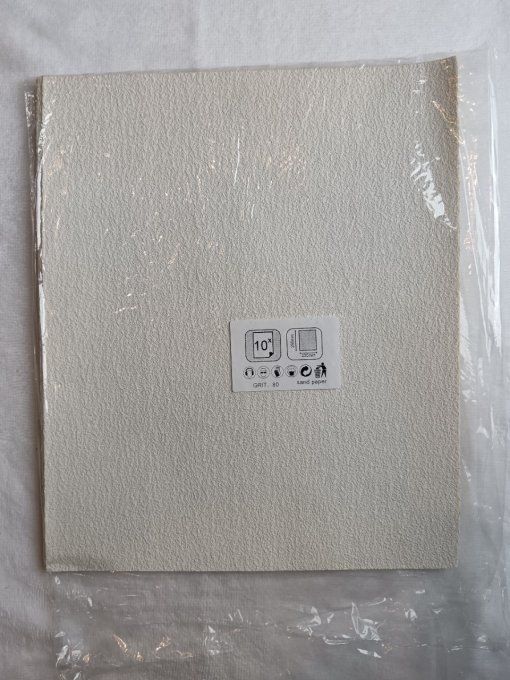 Paquet de 10 feuilles de papier abrasif grain 80