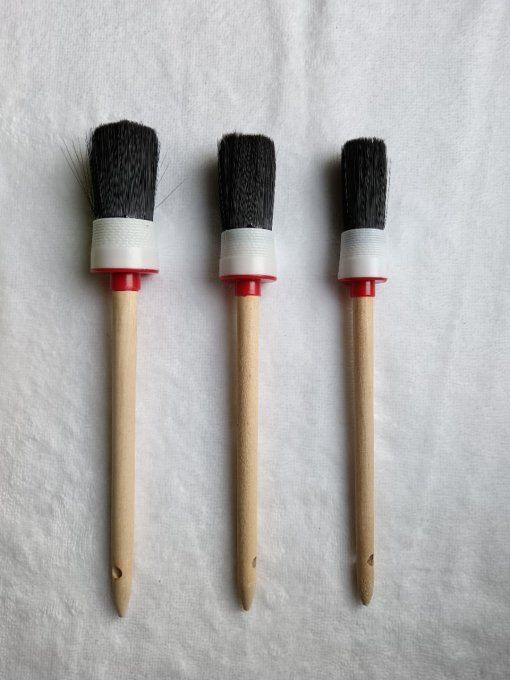 Lot de 3 pinceaux ronds 