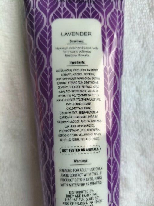 Crème pour les mains senteur lavande