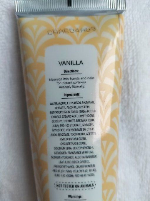 Crème pour les mains senteur vanille