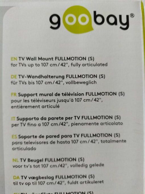Support mural TV articulé