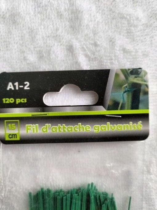 Lot de 3 paquets fil d'attache galvanisé